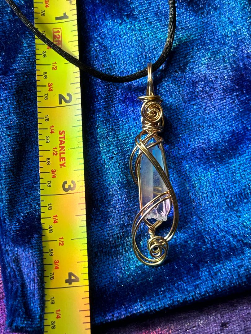 mount shasta lemurian quartz pendant