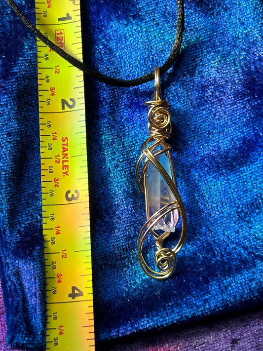 mount shasta lemurian quartz pendant