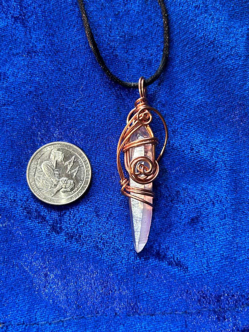 lemurian laser wand pendant